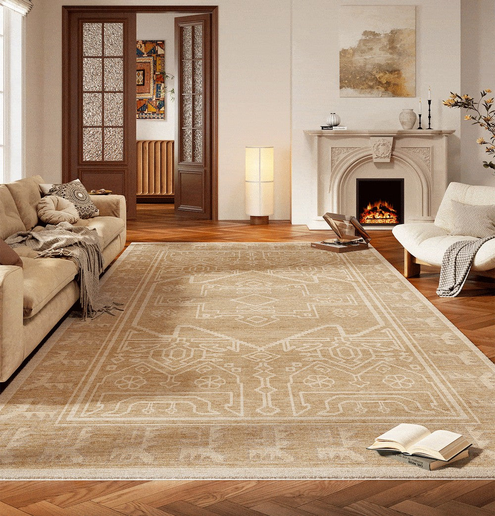 Large Modern Rugs under Dining Room Table, Contemporary Abstract Rugs Next to Bed, Geometric Modern Carpets for Office, Vintage Soft Turkish Rug for Living Room-HomePaintingDecor