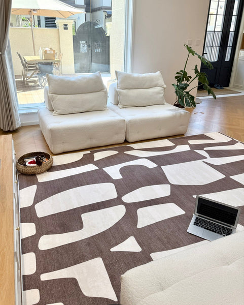 Abstract Contemporary Rugs for Bedroom, Modern Rugs under Sofa, Dining Room Floor Rugs, Modern Rug Ideas for Living Room-HomePaintingDecor