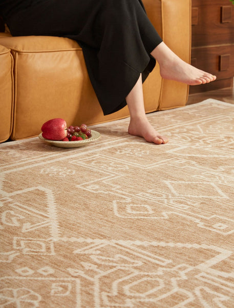 Large Modern Rugs under Dining Room Table, Contemporary Abstract Rugs Next to Bed, Geometric Modern Carpets for Office, Vintage Soft Turkish Rug for Living Room-HomePaintingDecor