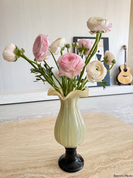 Centerpiece Contemporary Vases on Table, Mid Century Glass Vases, Unique Decorative Glass Vase, Handmade Modern Vases for Living Room, Modern Glass Vase for Flowers-HomePaintingDecor