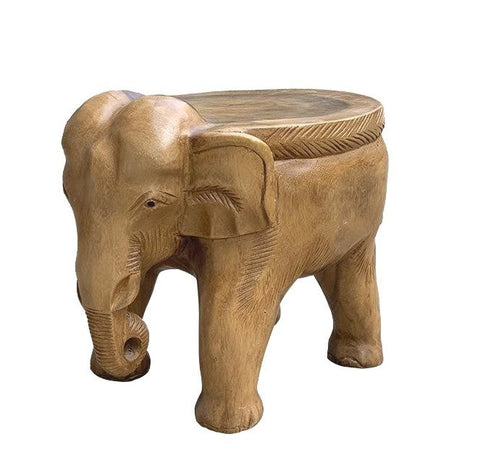Elephant Sofa Stool, Dining Table Stool, Handmade Solid Wood low Stool, Elephant Wooden Stool, Creative Shoe-changing Stool-HomePaintingDecor