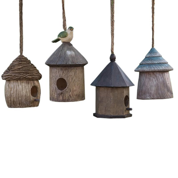 Resin Bird Nest for Garden Ornament, Bird House in the Garden, Lovely Birds House, Outdoor Decoration Ideas, Garden Ideas-HomePaintingDecor