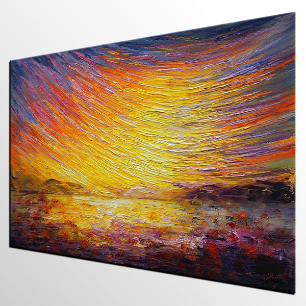 Abstract Landscape Painting, Custom Original Paintings, Modern Canvas Painting, Simple Modern Art-HomePaintingDecor