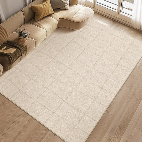 Geometric Contemporary Modern Rugs Next to Bed, Modern Rugs under Dining Room Table, Abstract Area Rugs for Living Room-HomePaintingDecor