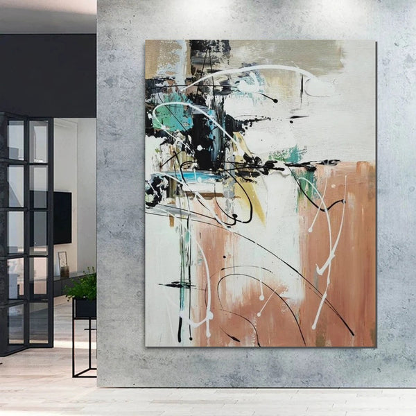 Living Room Wall Art Painting, Extra Large Acrylic Painting, Simple Modern Art, Modern Contemporary Abstract Artwork-HomePaintingDecor
