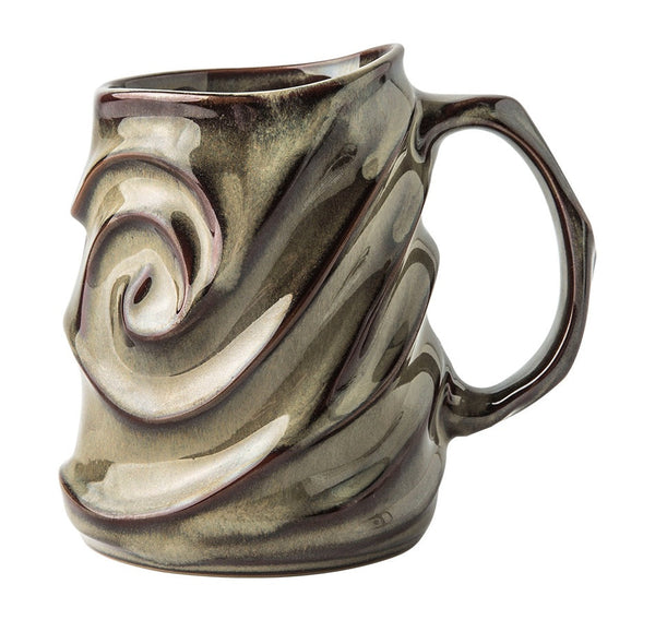 Brown Ceramic Coffee Mug, Stoneware Coffee Mugs, Large Capacity Coffee Cups, Large Handmade Pottery Coffee Mug-HomePaintingDecor