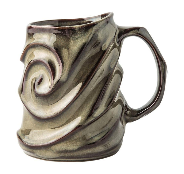 Stoneware Coffee Mugs, Black Ceramic Coffee Mug, Large Capacity Coffee Cups, Birthday Gifts, Handmade Pottery Coffee Mug-HomePaintingDecor