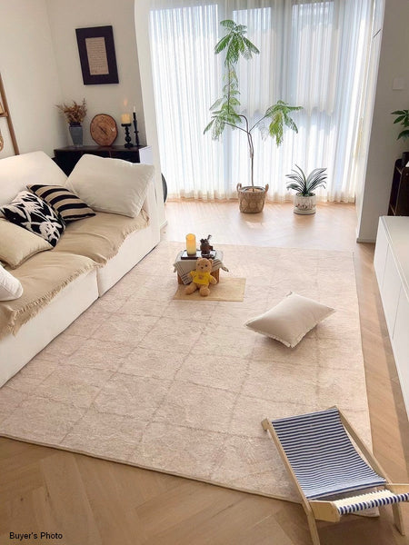 Geometric Contemporary Modern Rugs Next to Bed, Modern Rugs under Dining Room Table, Abstract Area Rugs for Living Room-HomePaintingDecor