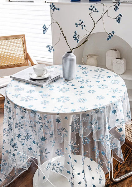 Lace Embroidered Table Covers, Rectangular Table Covers for Coffee Table, Oversized Modern Lace Tablecloths, Extra Large Rectangular Tablecloth for Oval Table-HomePaintingDecor