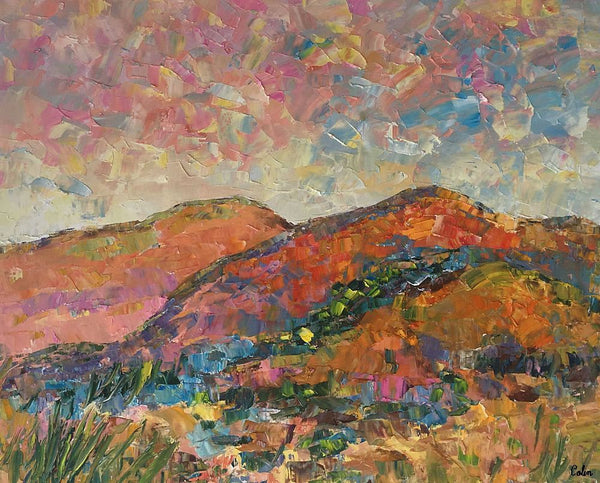 Custom Landscape Oil Painting, Original Artwork, Autumn Mountain Painting, Canvas Painting-HomePaintingDecor