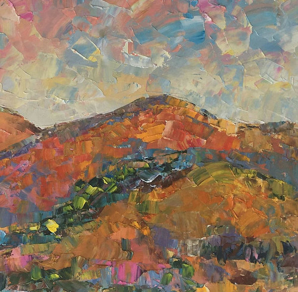 Custom Landscape Oil Painting, Original Artwork, Autumn Mountain Painting, Canvas Painting-HomePaintingDecor