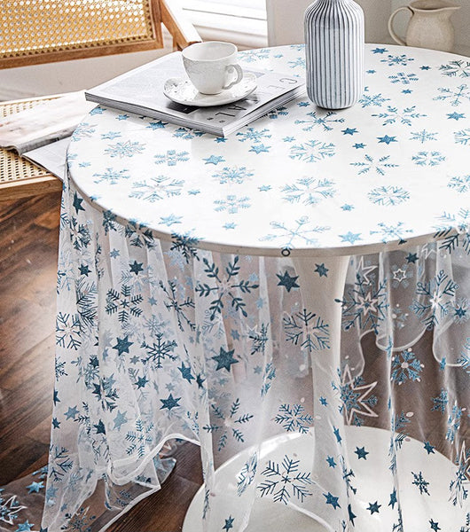 Lace Embroidered Table Covers, Rectangular Table Covers for Coffee Table, Oversized Modern Lace Tablecloths, Extra Large Rectangular Tablecloth for Oval Table-HomePaintingDecor