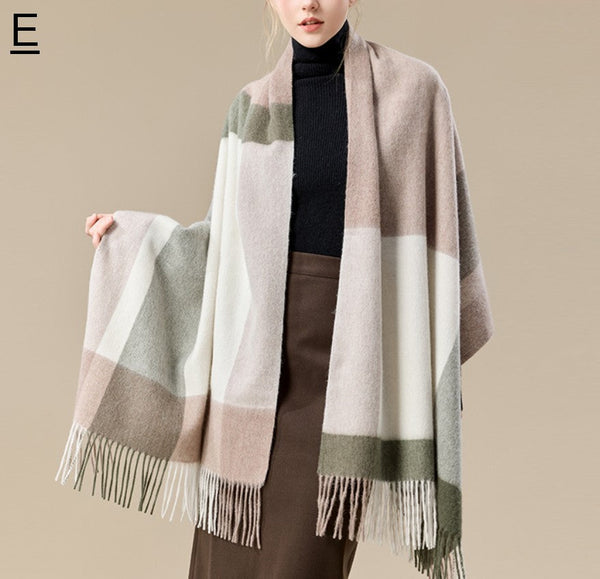 Christmas Holiday Gift, Evening Wrap, Large Wool Scarf, Winter Shawl, Elegant Shawl, Warm Cape, Cold Weather Scarf, Fashion Scarf, Oversized Scarf, Winter Shawl-HomePaintingDecor