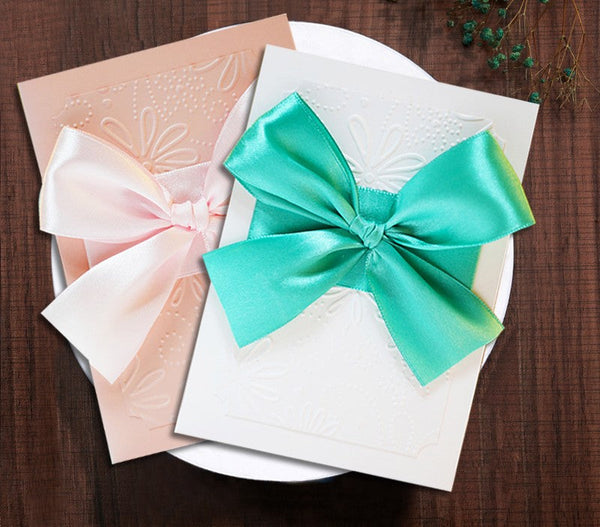 Bowknot Greeting Cards, Beautiful Valentine's Day Greeting Card, Creative Birthday Greeting Card, Original Handmade Wedding Greeting Card, Unique Anniversary Greeting Card to Lovers-HomePaintingDecor