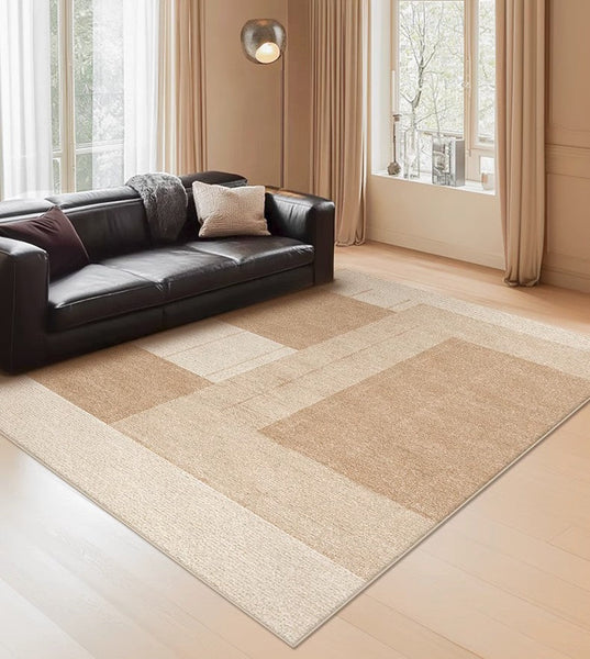 Contemporary Abstract Rugs under Dining Room Table, Large Modern Rugs for Living Room, Mid Century Modern Rugs for Bedroom-HomePaintingDecor