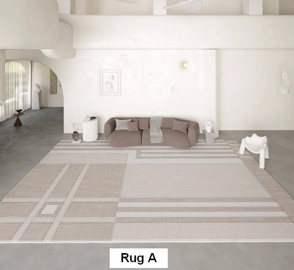 Modern Rug Ideas for Bedroom, Geometric Modern Rug Placement Ideas for Living Room, Contemporary Area Rugs for Dining Room-HomePaintingDecor