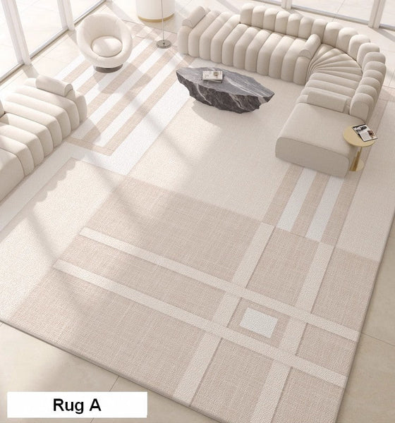 Modern Rug Ideas for Bedroom, Geometric Modern Rug Placement Ideas for Living Room, Contemporary Area Rugs for Dining Room-HomePaintingDecor