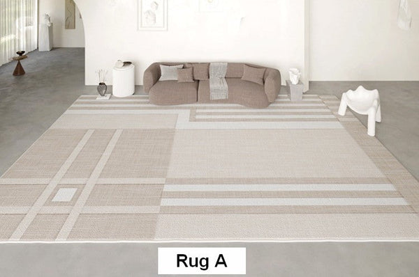 Modern Rug Ideas for Bedroom, Geometric Modern Rug Placement Ideas for Living Room, Contemporary Area Rugs for Dining Room-HomePaintingDecor