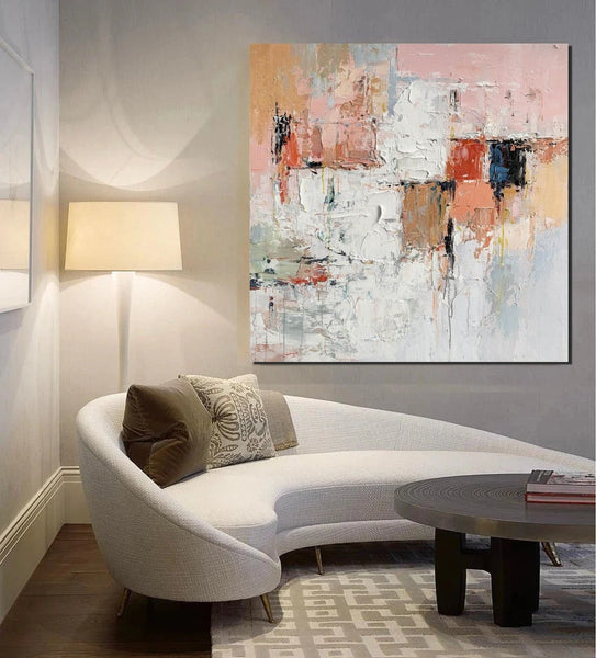 Extra Large Abstract Paintings on Canvas, Hand Painted Abstract Painting, Bedroom Wall Art Ideas, Simple Painting Ideas for Bedroom-HomePaintingDecor