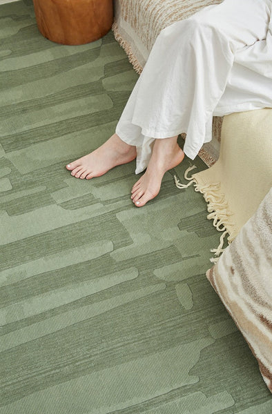 Modern Rug Ideas for Living Room, Green Modern Rugs under Sofa, Abstract Contemporary Rugs for Bedroom, Dining Room Floor Rugs-HomePaintingDecor