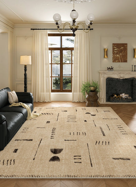 Modern Rugs under Dining Room Table, Contemporary Abstract Rugs Next to Bed, Geometric Modern Carpets for Office, Large Modern Rugs for Living Room-HomePaintingDecor