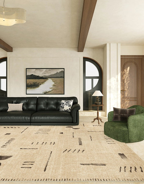 Modern Rugs under Dining Room Table, Contemporary Abstract Rugs Next to Bed, Geometric Modern Carpets for Office, Large Modern Rugs for Living Room-HomePaintingDecor