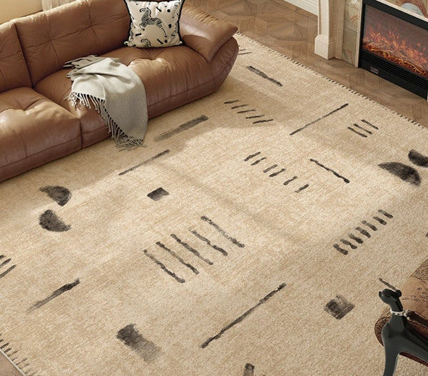 Modern Rugs under Dining Room Table, Contemporary Abstract Rugs Next to Bed, Geometric Modern Carpets for Office, Large Modern Rugs for Living Room-HomePaintingDecor