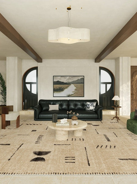 Modern Rugs under Dining Room Table, Contemporary Abstract Rugs Next to Bed, Geometric Modern Carpets for Office, Large Modern Rugs for Living Room-HomePaintingDecor