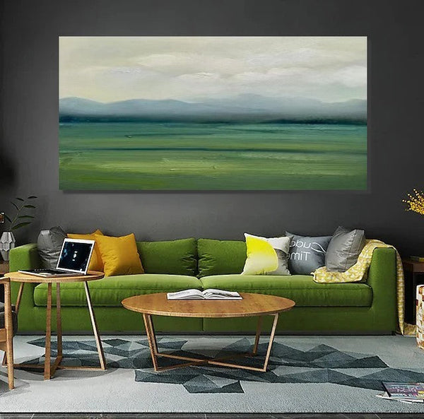 Abstract Landscape Acrylic Paintings, Hand Painted Wall Art Paintings, Contemporary Canvas Artwork, Abstract Wall Art Paintings, Modern Art for Dining Room-HomePaintingDecor