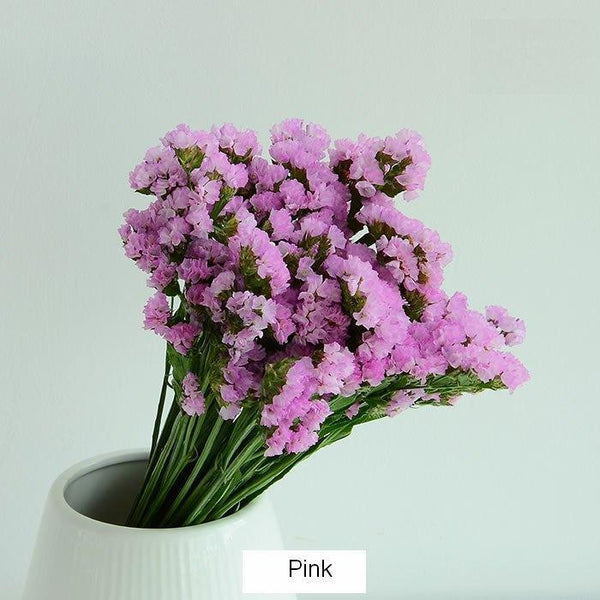 Dried Statices Flower, Dried Flowers, Flower Bunches, Dried Floral-HomePaintingDecor