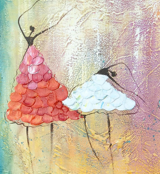 Simple Wall Art Ideas for Living Room, Ballet Dancer Painting, Large Acrylic Painting, Custom Canvas Painting, Modern Abstract Painting-HomePaintingDecor