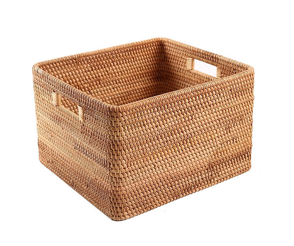 Extra Large Woven Baskets for Living Room, Storage Baskets for Clothes, Storage Baskets for Kitchen, Rectangular Storage Basket for Bedroom, Storage Baskets for Shelves-HomePaintingDecor