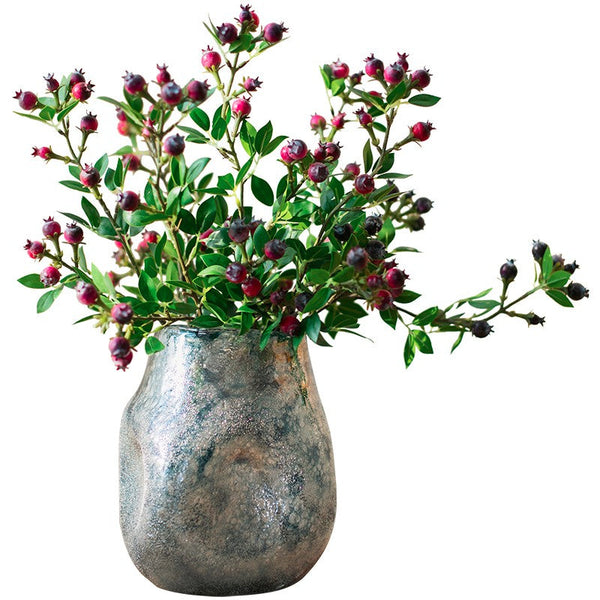 Simple Artificial Flowers for Living Room, Blueberry Fruit Branch, Flower Arrangement Ideas for Home Decoration, Spring Artificial Floral for Bedroom-HomePaintingDecor
