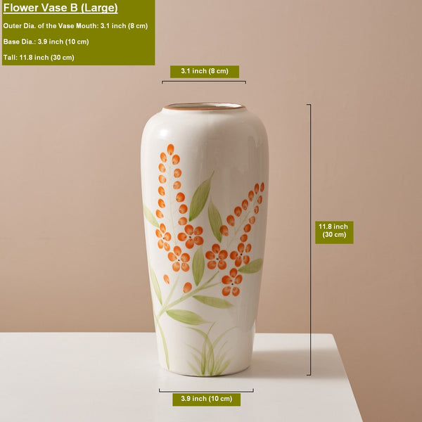 Dining Table Centerpiece, Ceramic Bouquet Vases, Porcelain Flower Vases, Large Flower Vases on Table, Handmade Water Holding Flower Vase-HomePaintingDecor