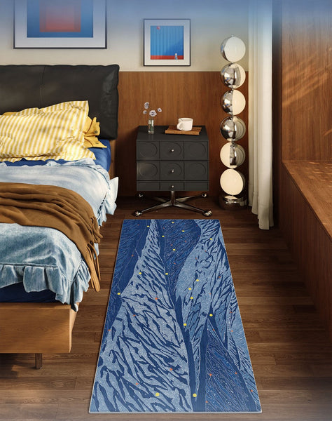 Geometric Modern Rugs under Dining Room Table, Contemporary Modern Rugs Next to Bed, Abstract Area Rugs for Living Room, Modern Carpets for Office-HomePaintingDecor