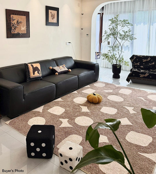 Contemporary Area Rugs under Sofa, Bedroom Modern Floor Rugs, Living Room Modern Area Rug, Large Area Rugs for Office-HomePaintingDecor