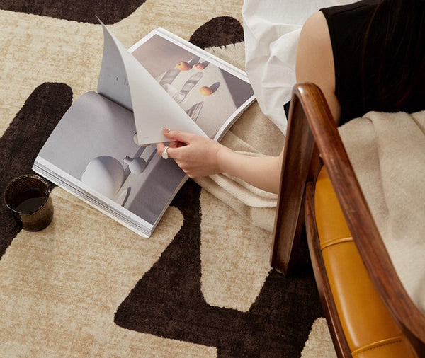 Large Modern Rugs for Living Room, Modern Rugs under Dining Room Table, Contemporary Abstract Rugs Next to Bed, Geometric Modern Carpets for Office-HomePaintingDecor