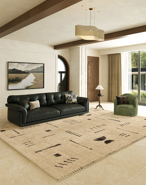 Modern Rugs under Dining Room Table, Contemporary Abstract Rugs Next to Bed, Geometric Modern Carpets for Office, Large Modern Rugs for Living Room-HomePaintingDecor