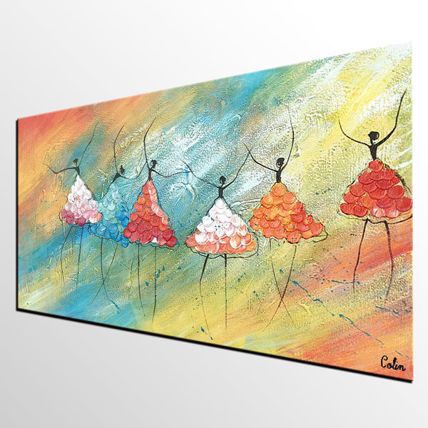 Simple Abstract Paintings, Ballet Dancer Painting, Original Artwork, Bedroom Canvas Painting, Acrylic Canvas Painting, Custom Art-HomePaintingDecor