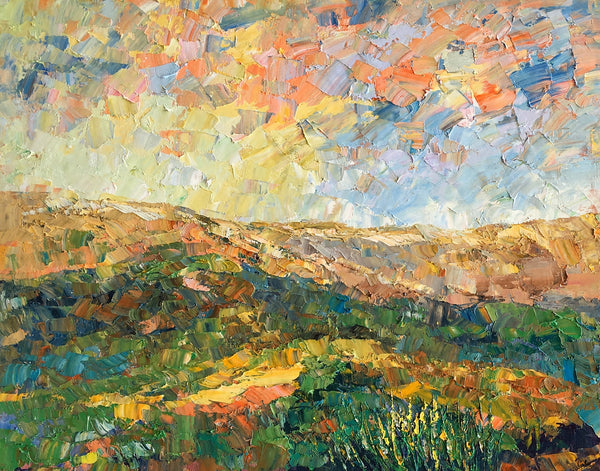 Abstract Mountain Painting, Landscape Canvas Painting, Original Painting for Living Room, Custom Oil Paintings-HomePaintingDecor