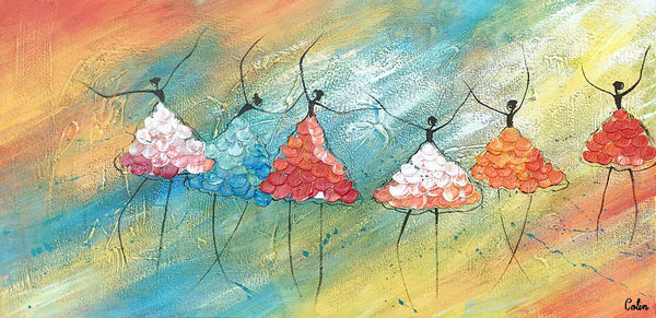 Simple Abstract Paintings, Ballet Dancer Painting, Original Artwork, Bedroom Canvas Painting, Acrylic Canvas Painting, Custom Art-HomePaintingDecor