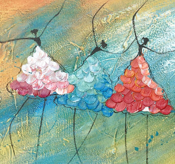 Simple Abstract Paintings, Ballet Dancer Painting, Original Artwork, Bedroom Canvas Painting, Acrylic Canvas Painting, Custom Art-HomePaintingDecor