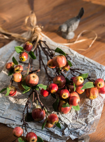 Beautiful Modern Flower Arrangement Ideas for Home Decoration, Apple Branch, Fruit Branch, Table Centerpiece, Simple Artificial Floral for Dining Room-HomePaintingDecor