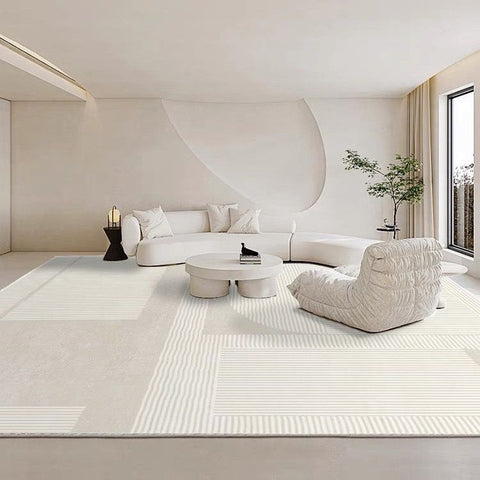 Large Geometric Floor Carpets, Modern Living Room Area Rugs, Bedroom Modern Rugs, Abstract Modern Area Rugs under Dining Room Table-HomePaintingDecor