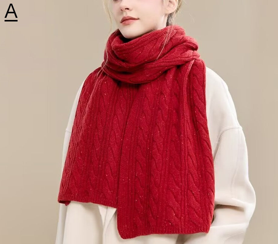 Soft Cashmere Scarf for Women, Elegant Wool Scarves, Christmas Gifts for Her, Holiday Scarf, Winter Wool Scarf, Warm Winter Scarf, Cold Weather Scarf, Fashion Scarf-HomePaintingDecor