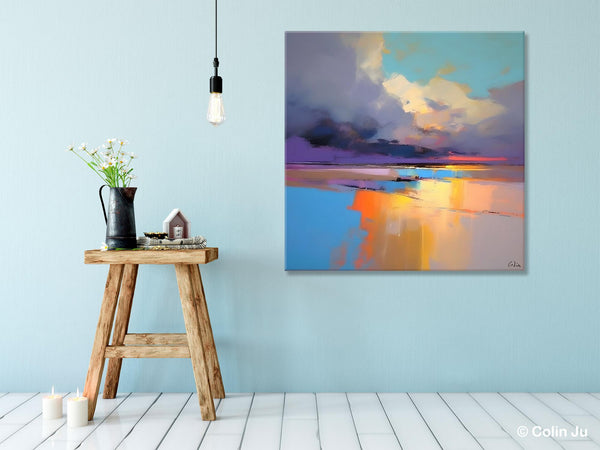 Simple Modern Art, Original Landscape Wall Art, Landscape Oil Paintings, Landscape Canvas Art, Abstract Landscape Painting for Living Room