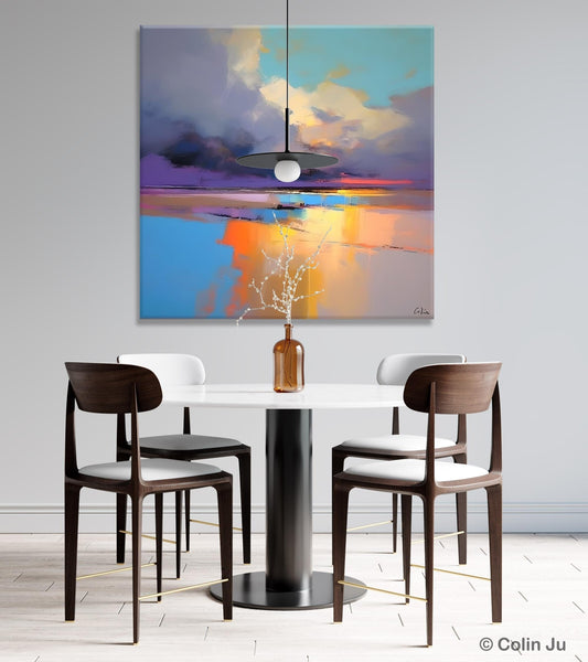 Original Landscape Wall Art, Landscape Oil Paintings, Landscape Canvas Art, Abstract Landscape Painting for Living Room, Hand Painted Canvas Art-HomePaintingDecor