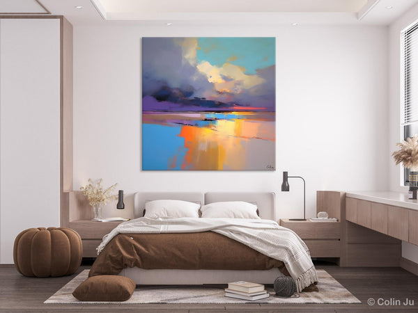 Original Landscape Wall Art, Landscape Oil Paintings, Landscape Canvas Art, Abstract Landscape Painting for Living Room, Hand Painted Canvas Art-HomePaintingDecor