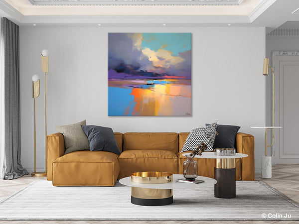 Original Landscape Wall Art, Landscape Oil Paintings, Landscape Canvas Art, Abstract Landscape Painting for Living Room, Hand Painted Canvas Art-HomePaintingDecor