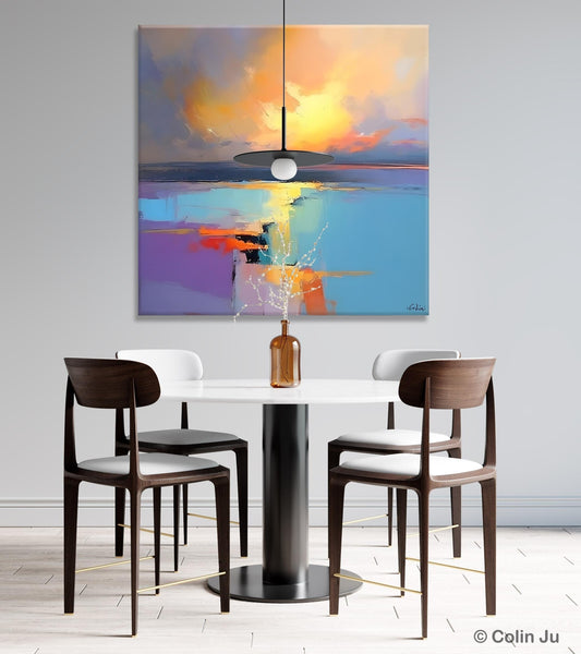 Canvas Painting for Living Room, Original Modern Wall Art Painting, Abstract Landscape Paintings, Oversized Contemporary Abstract Artwork-HomePaintingDecor